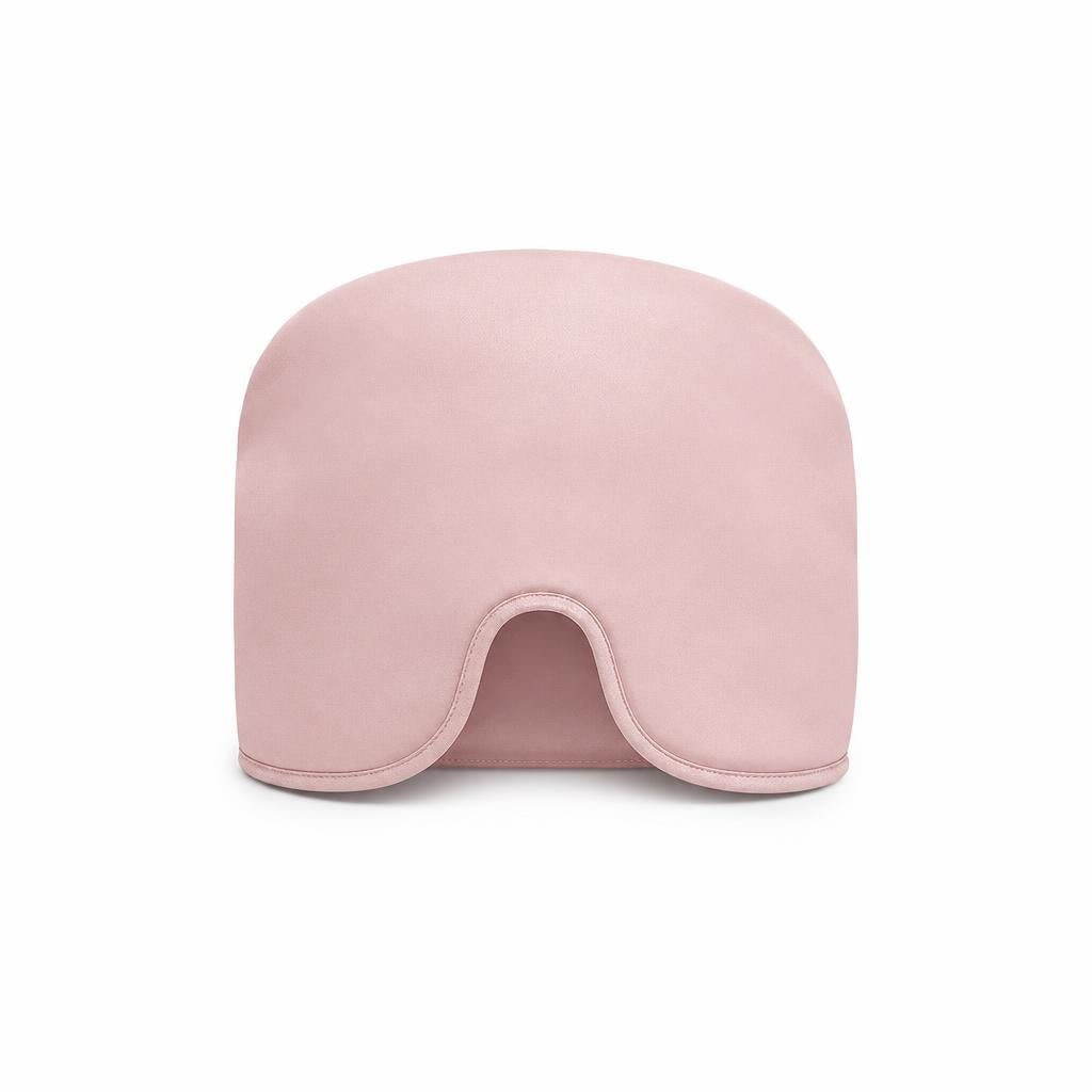 Serenity Mask, blush pink vegan silk sleep mask, front view